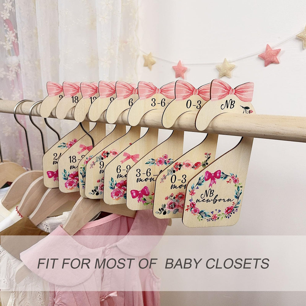LLUFO baby girl wardrobe organizer keeps clothing separated by size for easy access