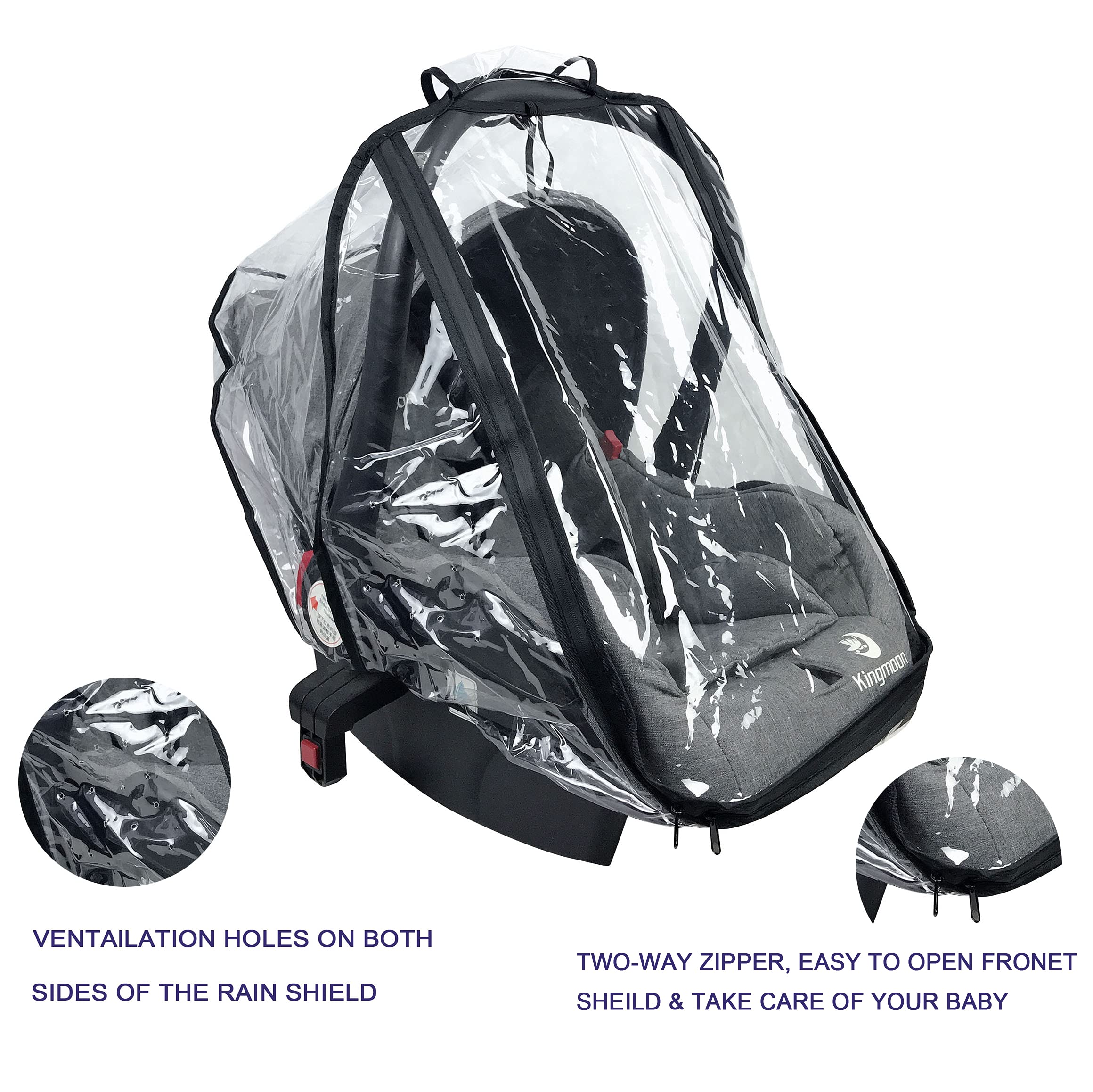 LLUFO rain cover side ventilation holes promote airflow and comfort.