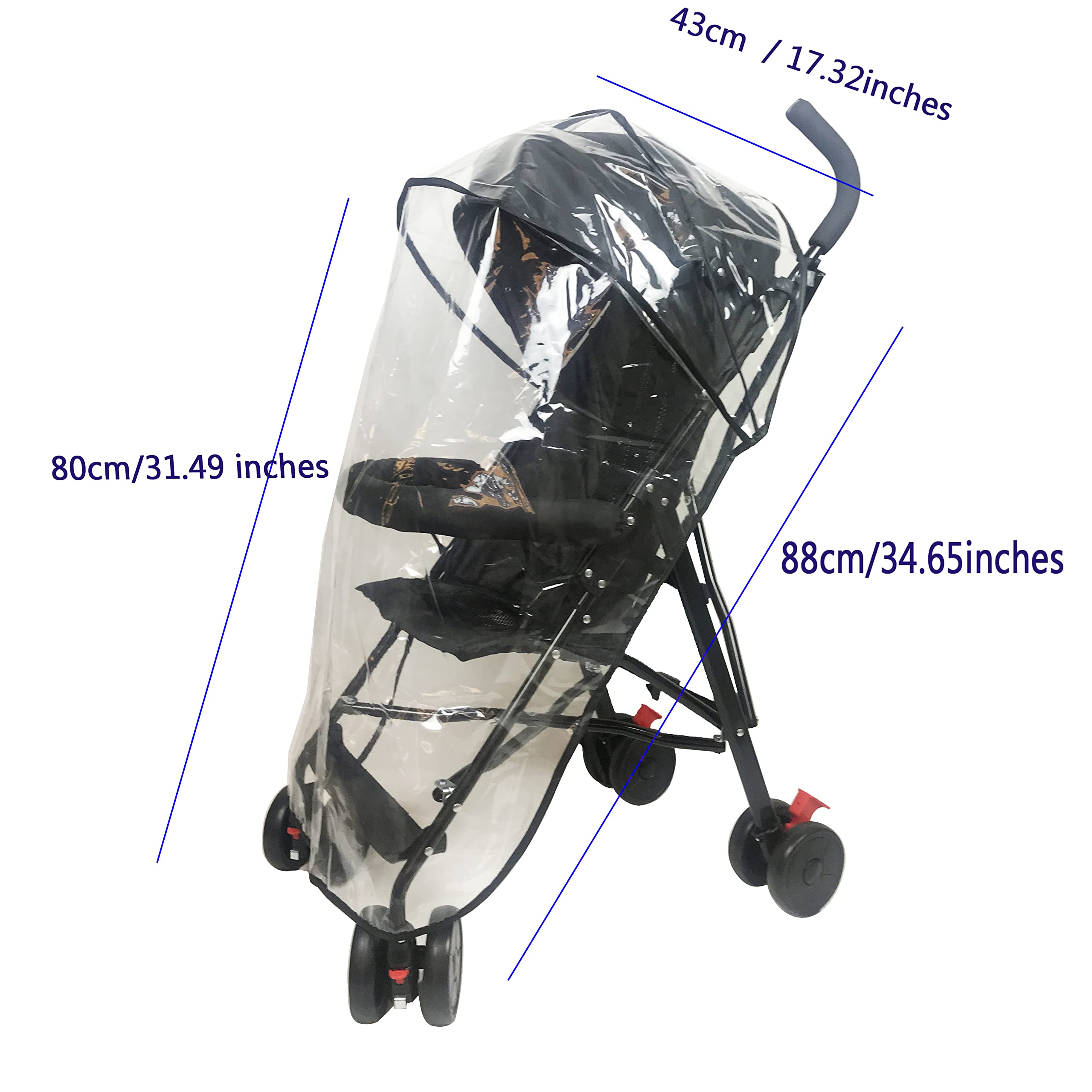 LLUFO stroller rain cover clear view protects baby while staying visible