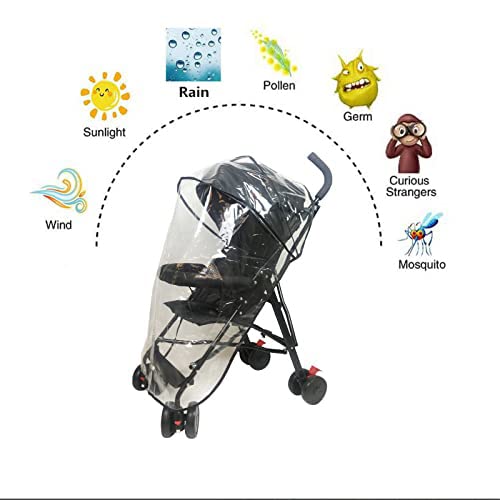 LLUFO windproof waterproof rain cover shields baby from elements