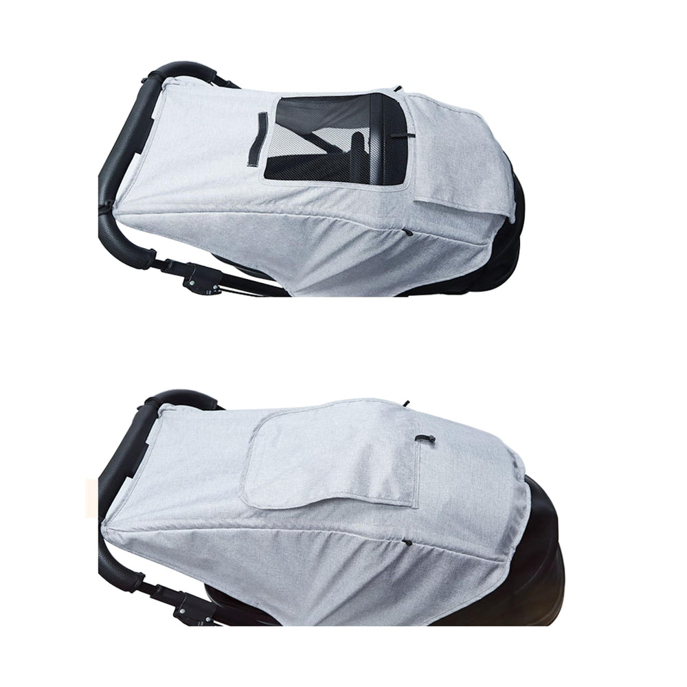 LLUFO stroller sun shade folded compactly for easy storage