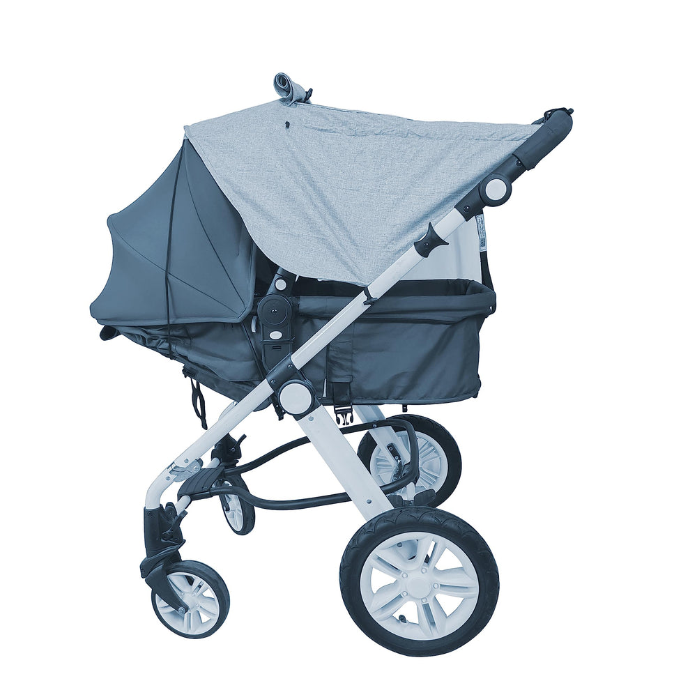 LLUFO stroller sun shade packaging with storage bag for easy transport