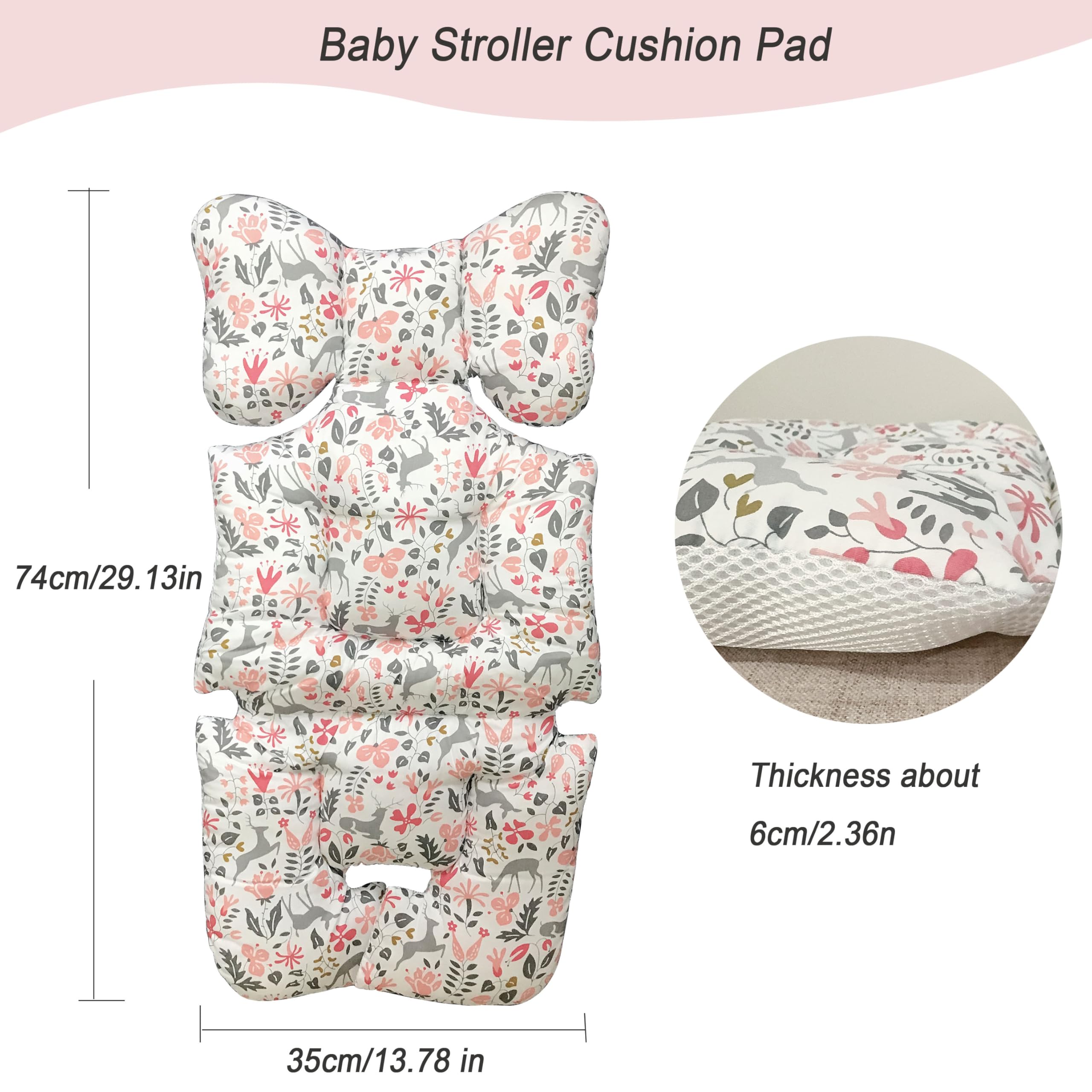 LLUFO pink seat pad close-up of premium fabric and plush padding for comfort