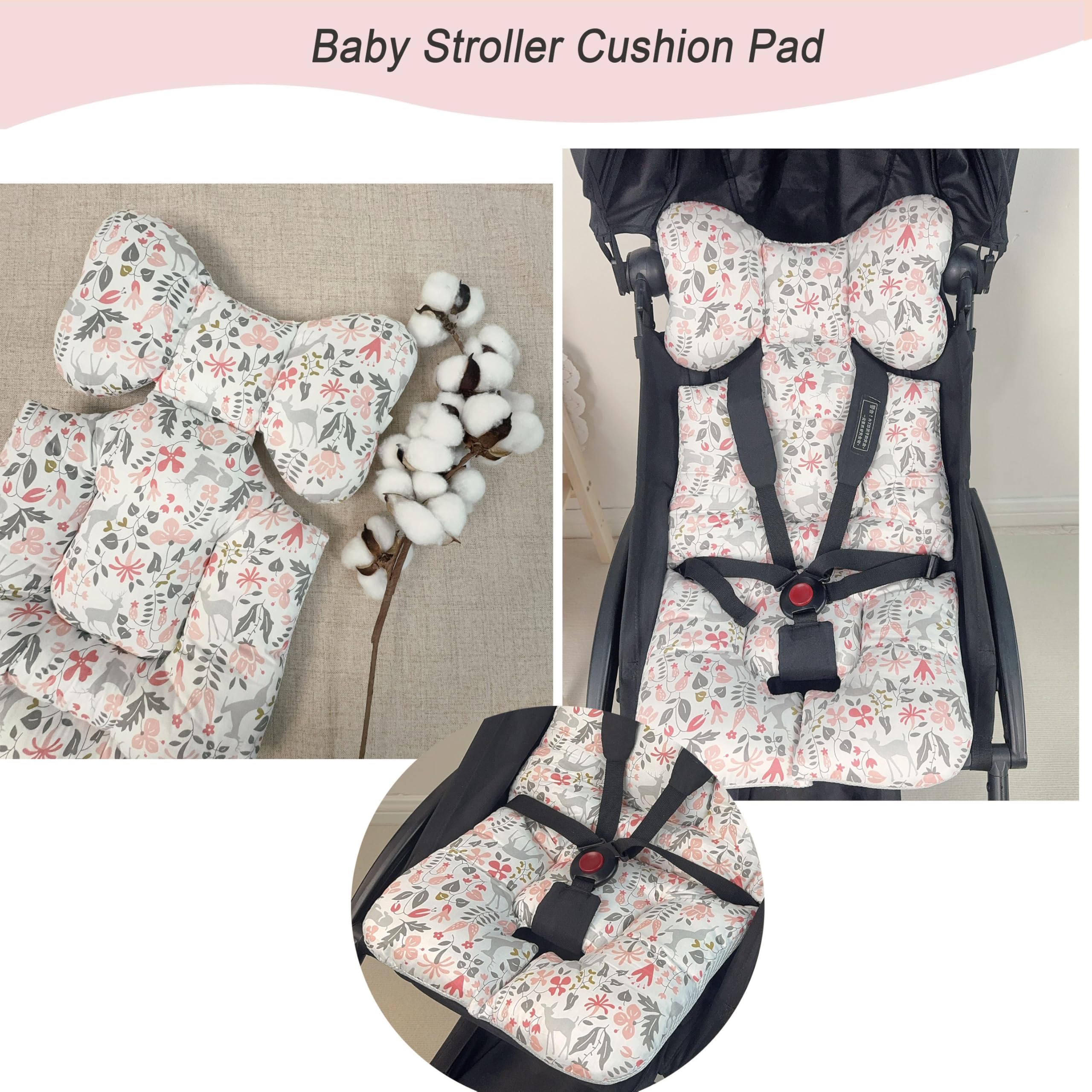 LLUFO pink integrated seat design supports baby posture during rides