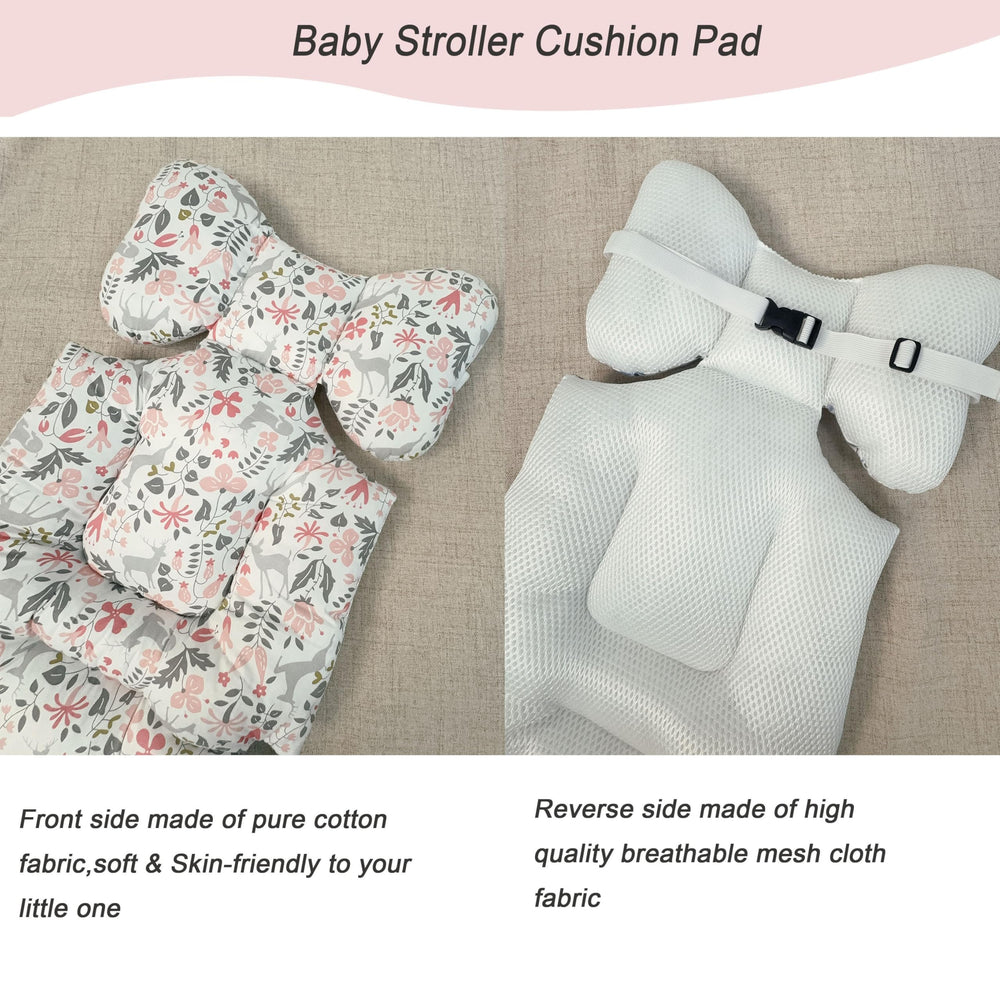 LLUFO pink neck pillow detail highlights butterfly-shaped support for head comfort