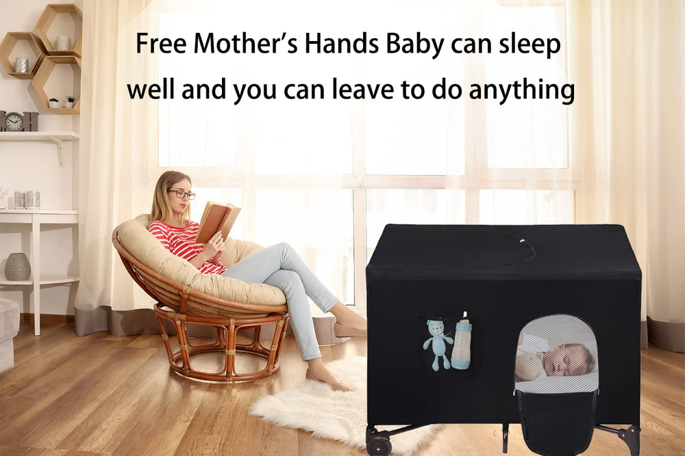 LLYWCM crib blackout cover lightweight portable design for on the go use