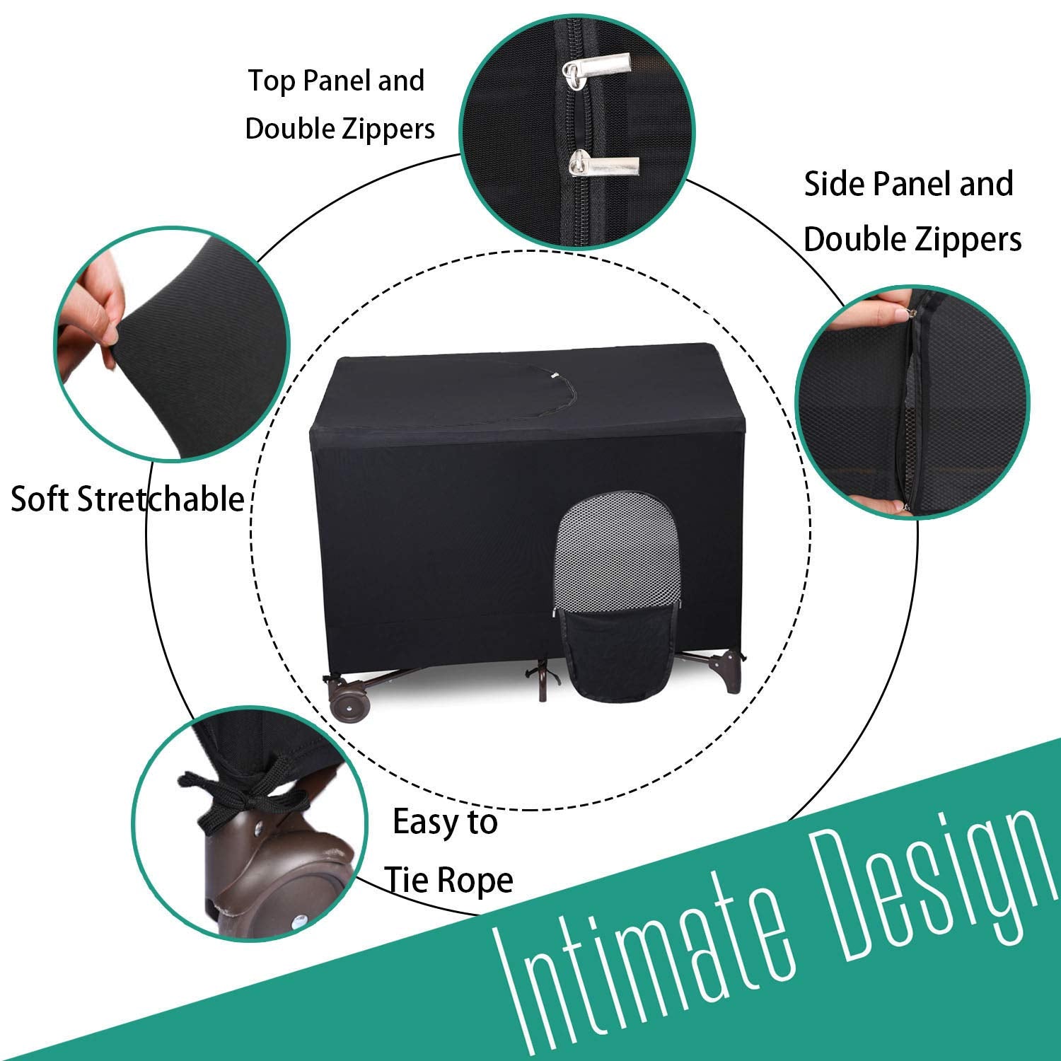 LLYWCM open panel design on top and sides allows easy baby checks.
