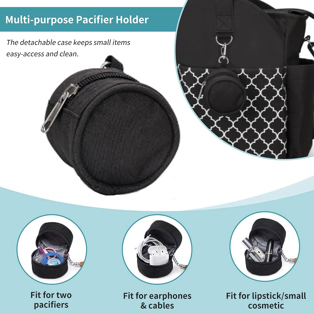 Lmbabter diaper bag tote adjustable shoulder strap for comfortable carry