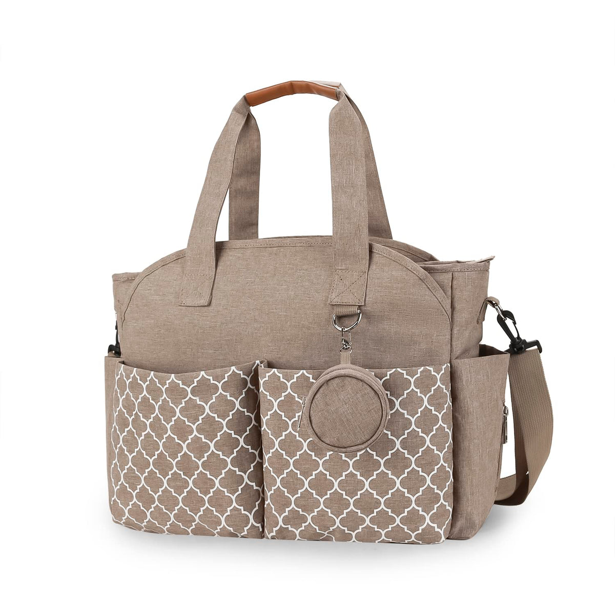 Lmbabter Diaper Bag Tote changing-station layout enables on-the-go organization.