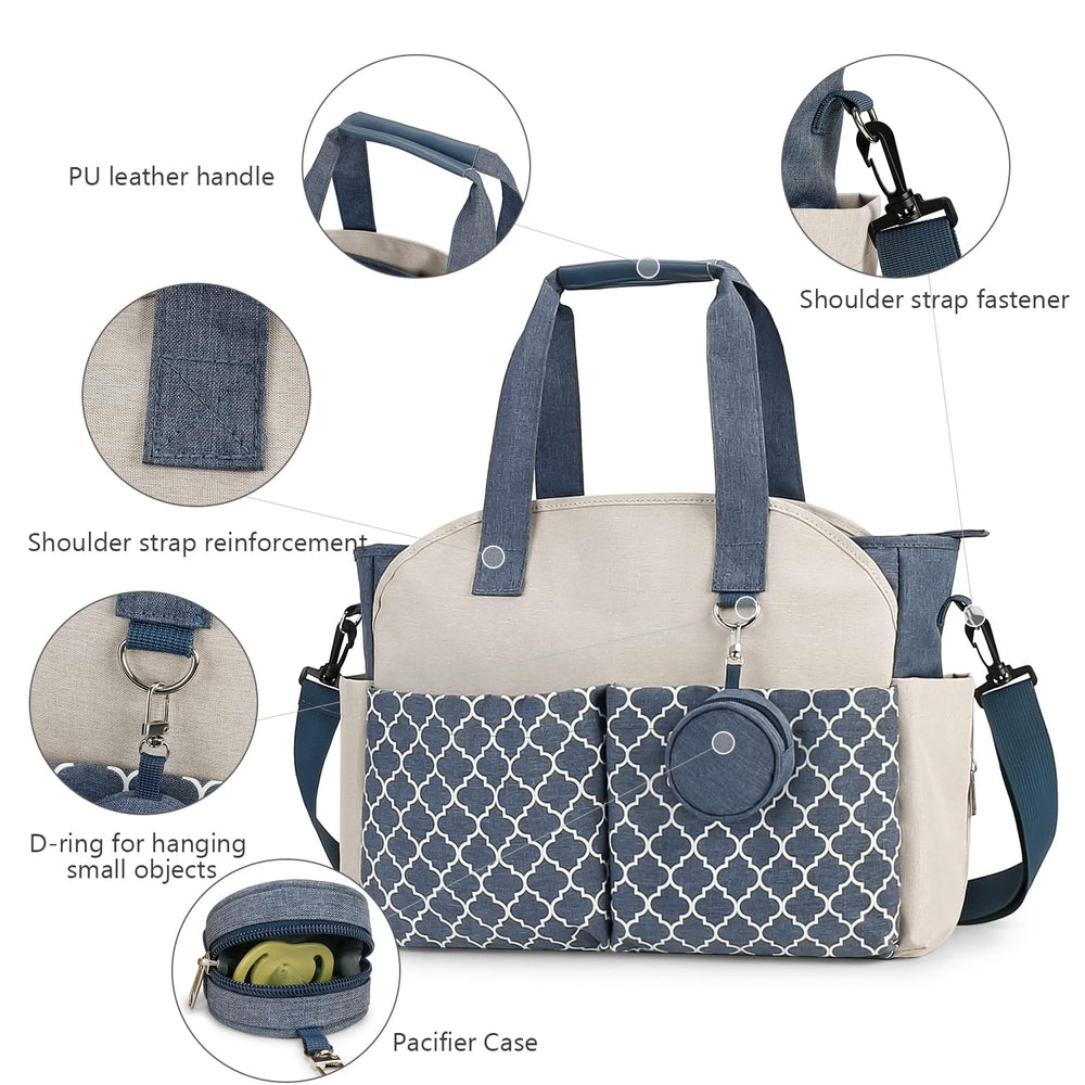 Lmbabter diaper bag tote side pockets keep water cups and essentials within reach