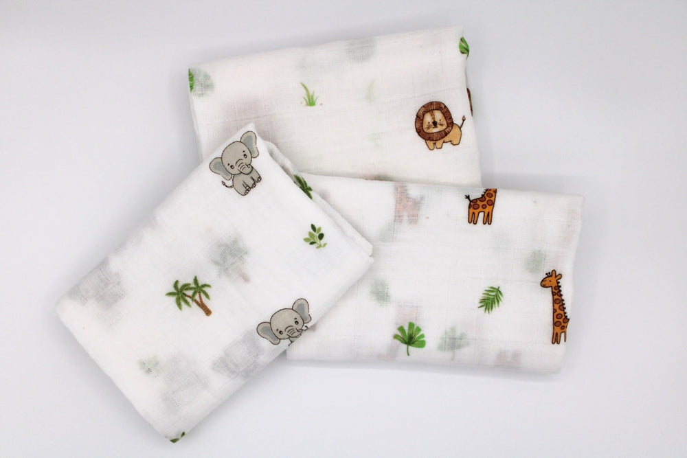 LMED Babyland feeding time cloth in action, versatile for wiping and cuddling.