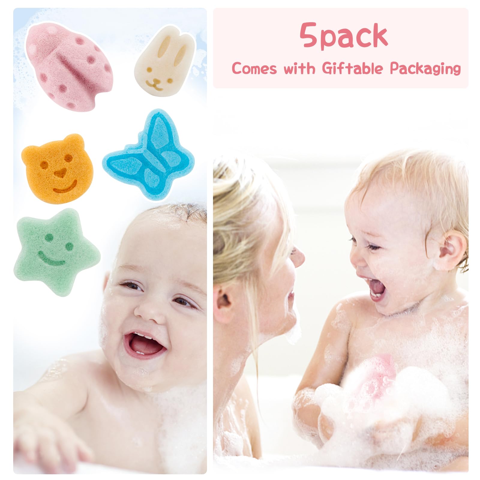 LMSMW Konjac baby sponge rabbit for gentle cleansing and play
