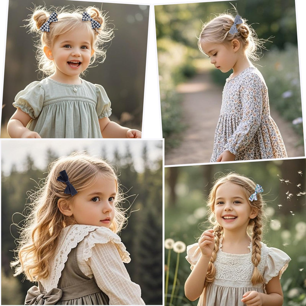 LMYMHMLM baby hair clips navy blue non-slip grip for secure wear.