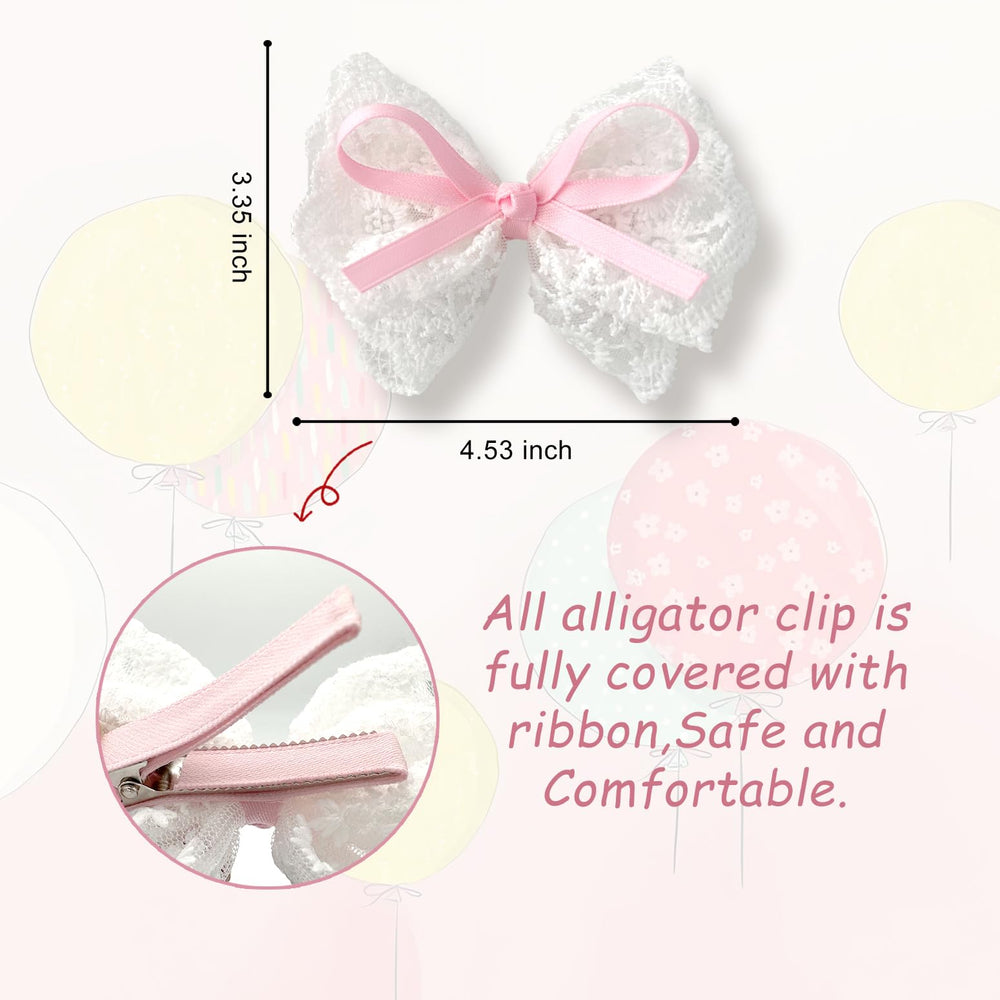 LMYMHMLM lace bows suit girls and women for weddings, parties, or casual days.