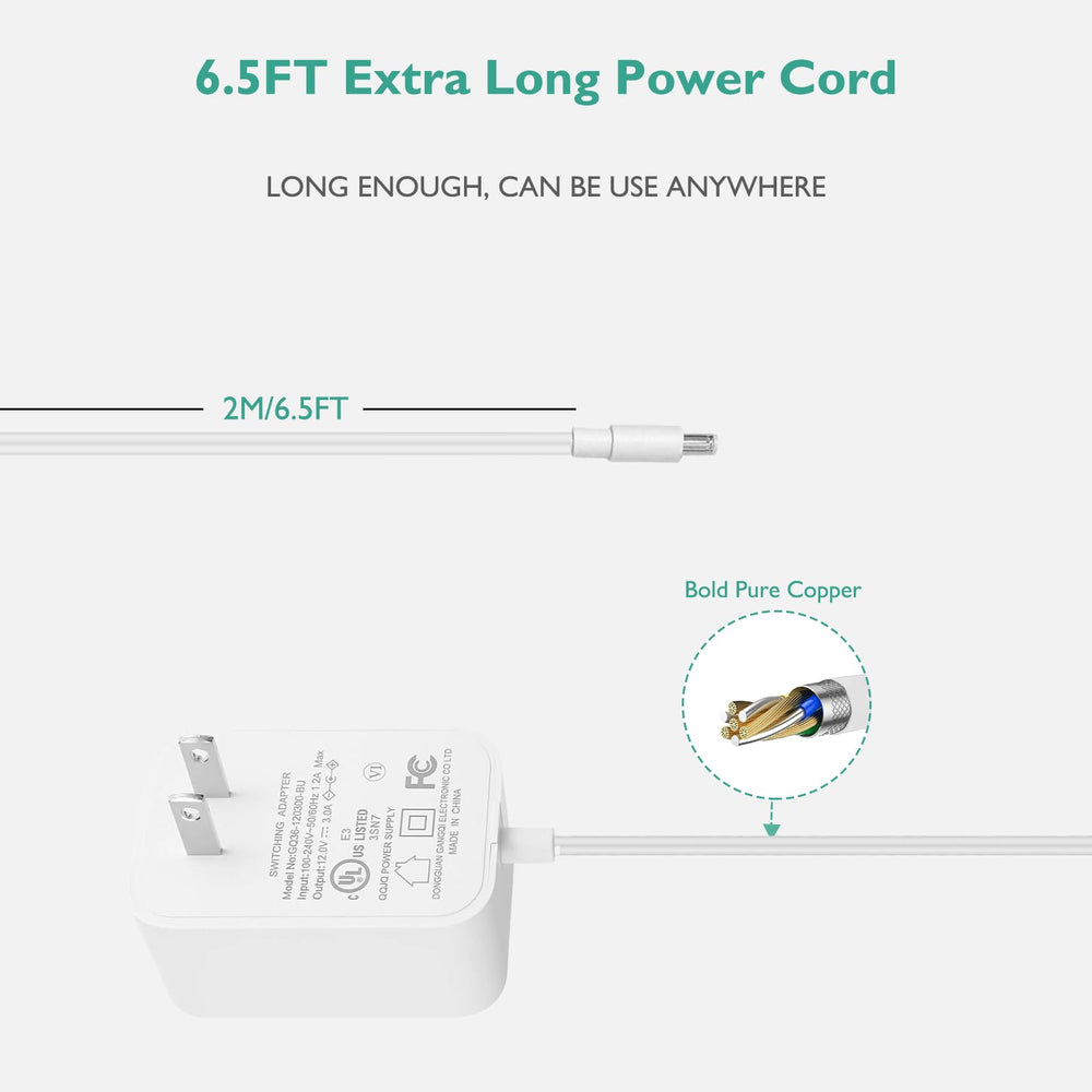 Lnauy 12V charger for Graco Sense2Soothe - connector close-up, secure plug and reliable power