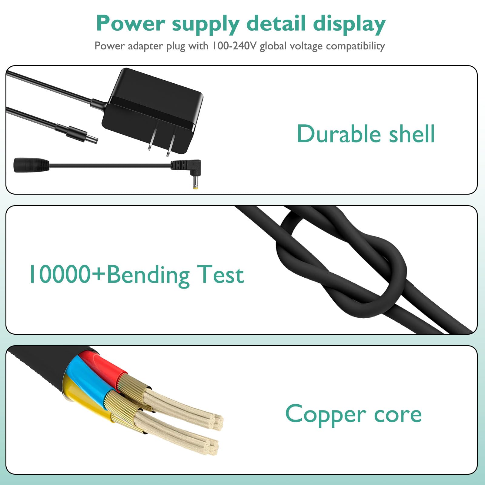 Lnauy 5V adapter plug for VTech monitors offers safe charging.