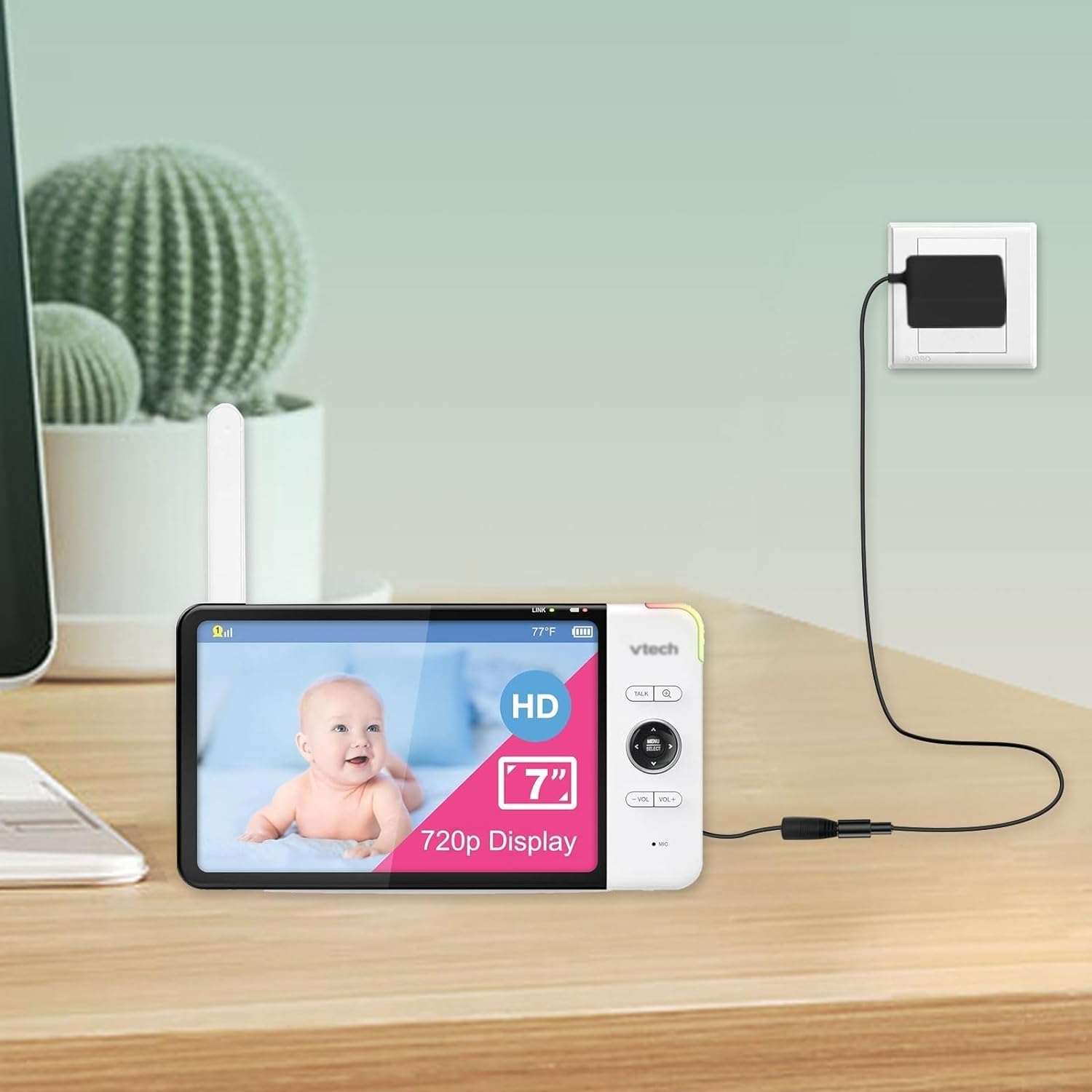 Lnauy power cord VM819-2HD with protections safeguards the monitor use.