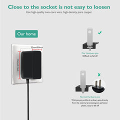 Lnauy power cord for VTech VM819 side view supports stable 5V charging.