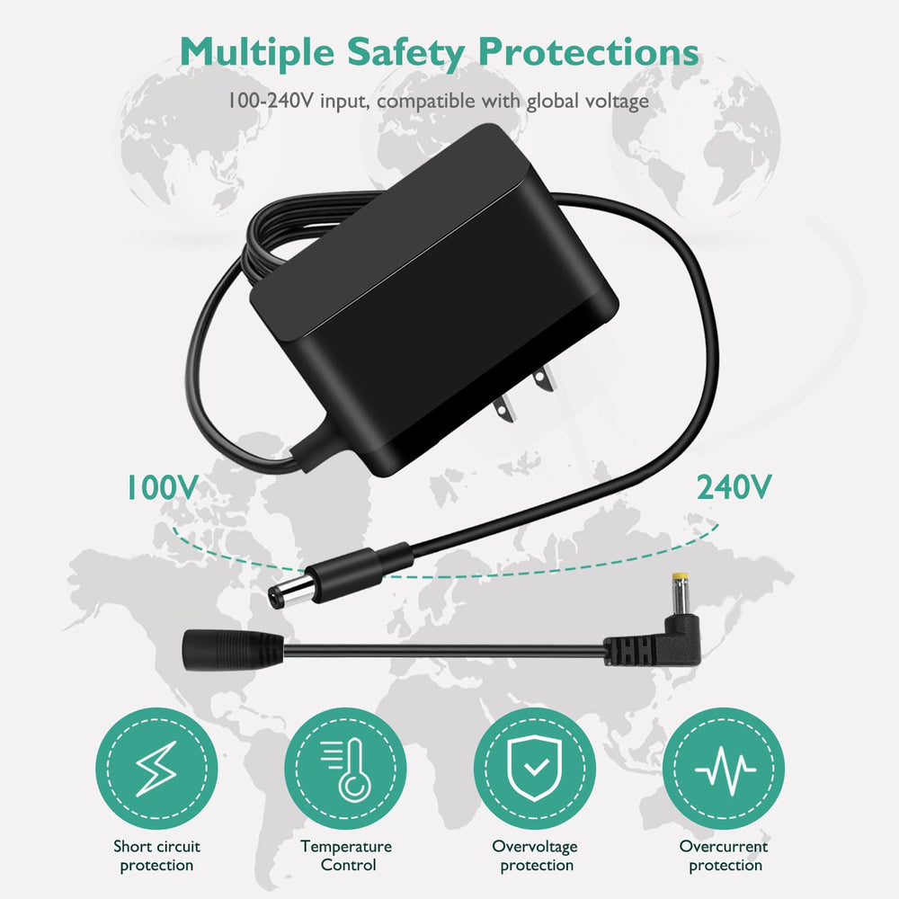 Lnauy power cord for VTech VM919HD angle view provides secure charging for handheld monitors.