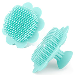 LNQ LUNIQI baby cradle brush green silicone for gentle scalp cleansing.