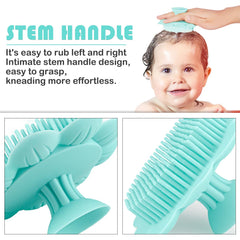 LNQ LUNIQI cradle brush close-up shows soft silicone bristles.