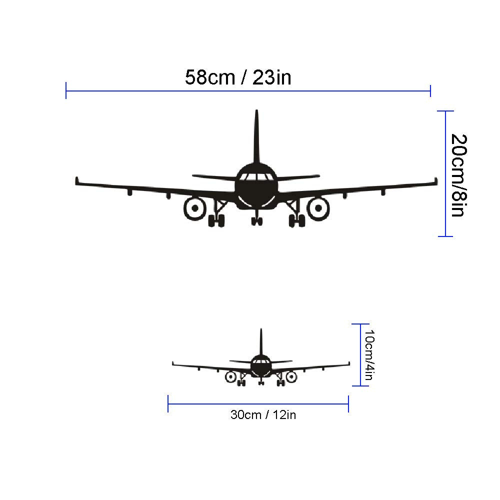 Lnrkai airplane wall sticker in a living-room setup provides a bold focal point.