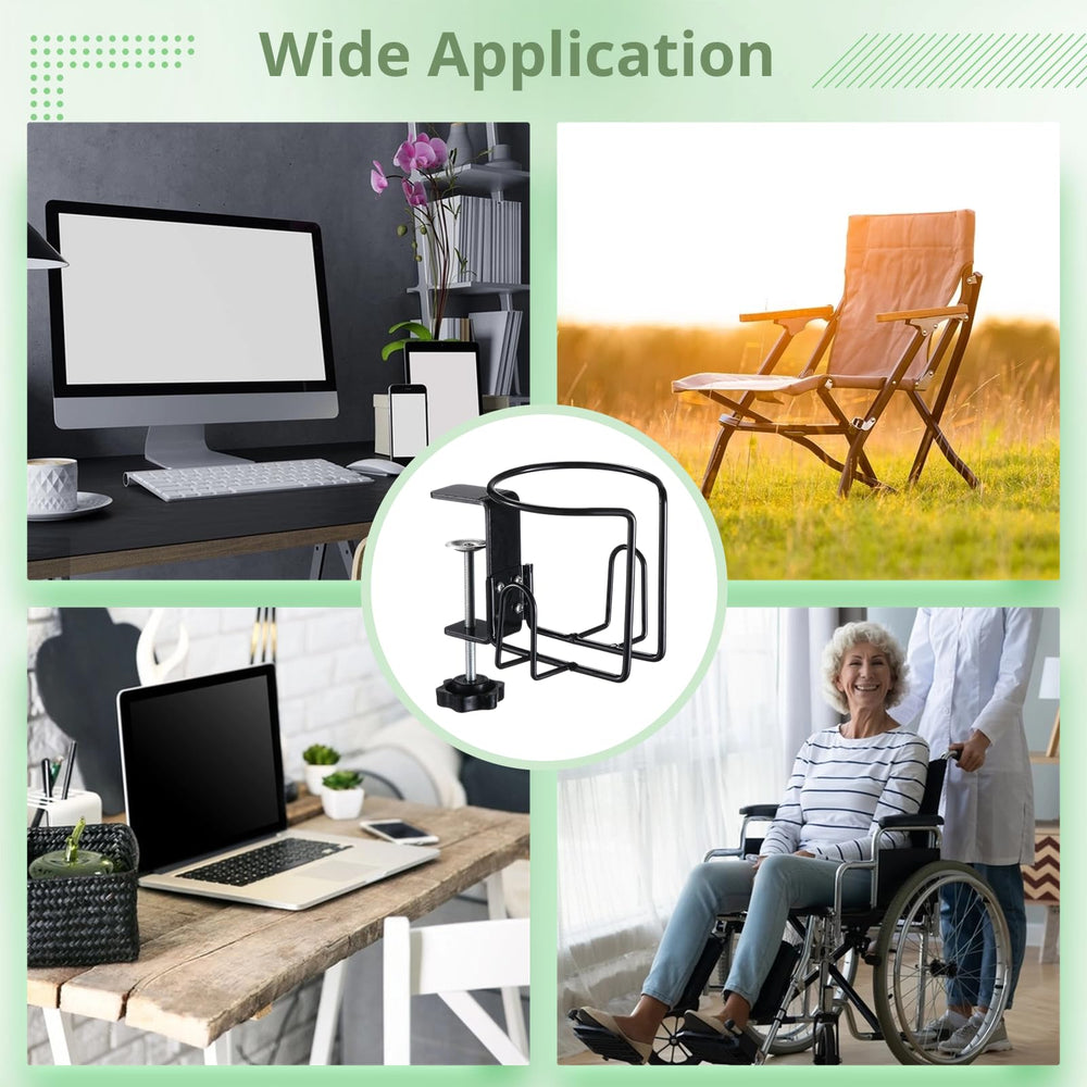 Lnrueg office and wheelchair use keeps drinks within reach