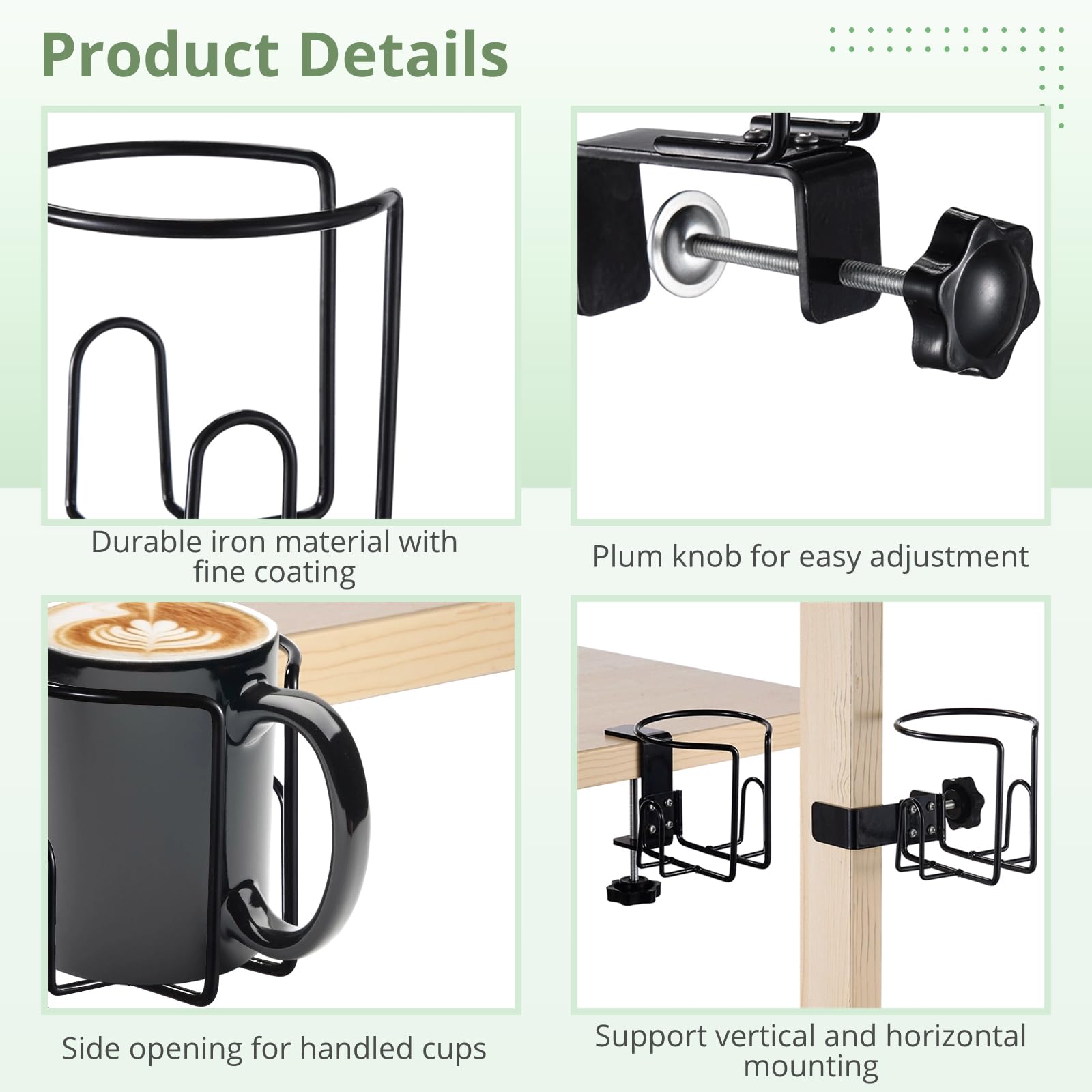 Lnrueg sturdy iron construction resists rust for long lasting desk organization