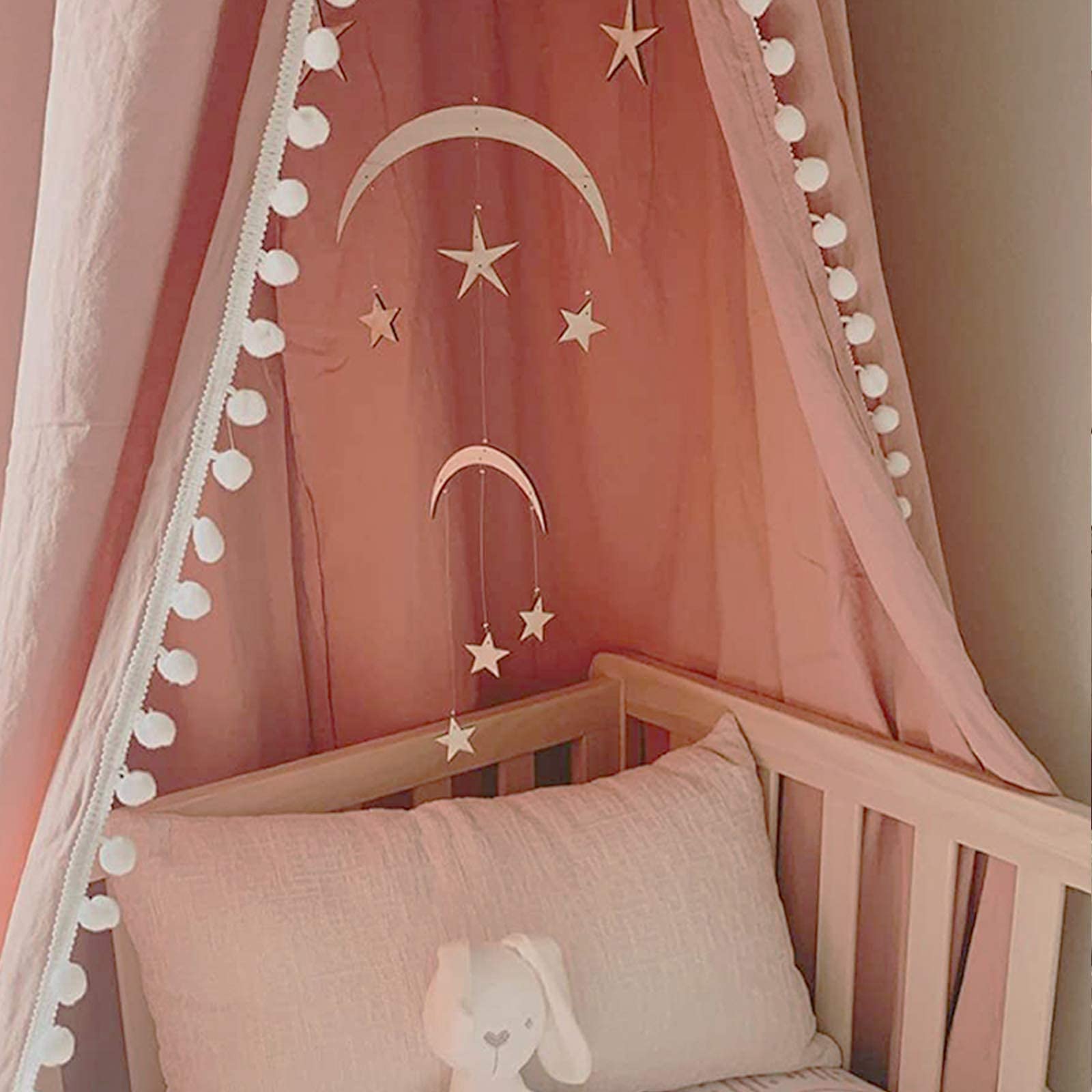 LOAOL bed canopy room decoration adds instant whimsy and charm.