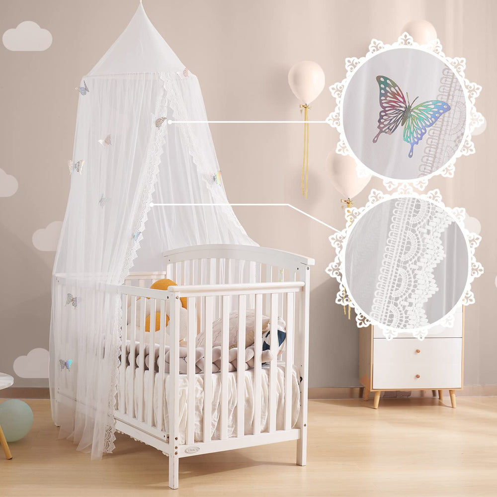 LOAOL Butterfly canopy interior with nightlight creates a gentle, soothing space.
