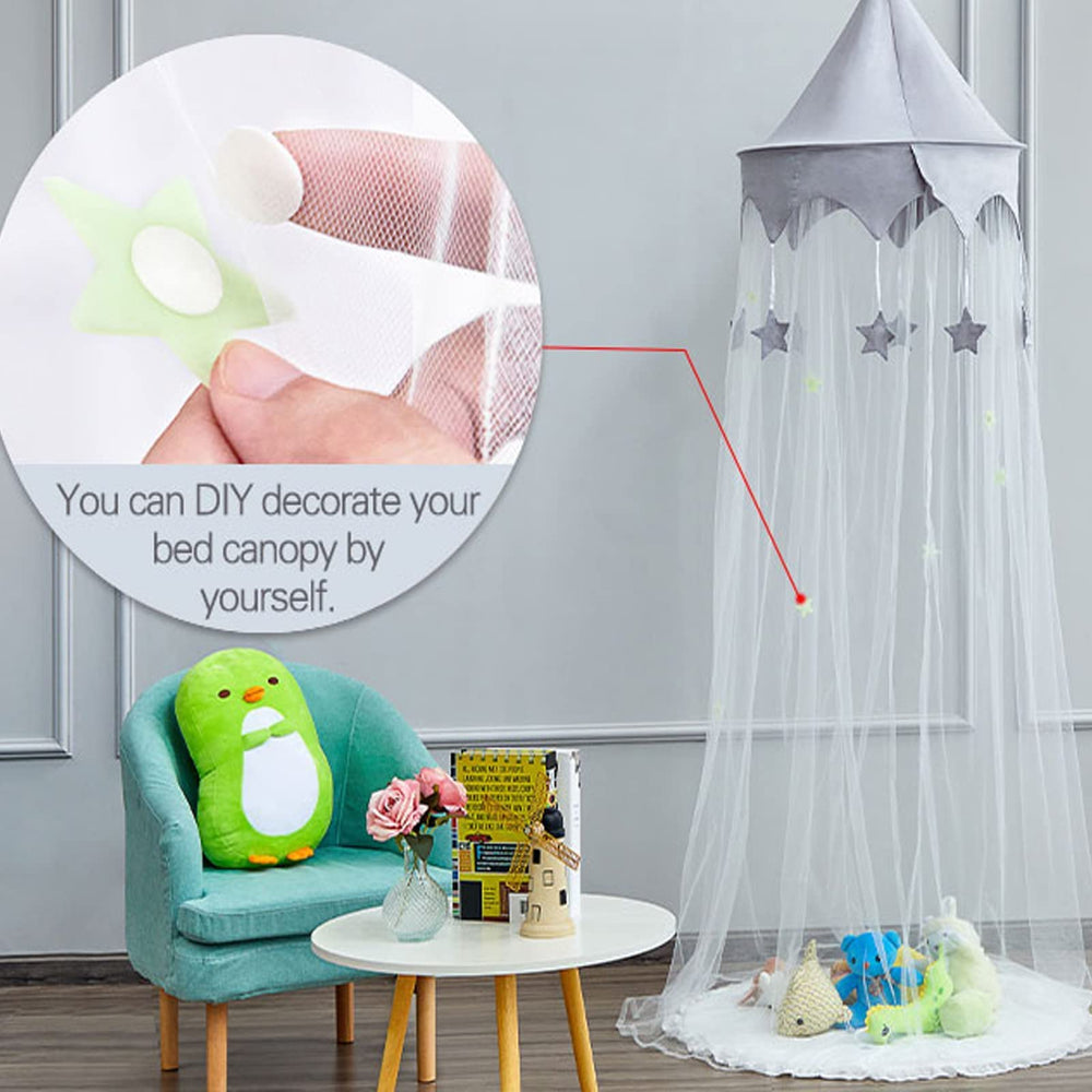 LOAOL soft breathable fabric drapes over bed creating a calm sleeping environment