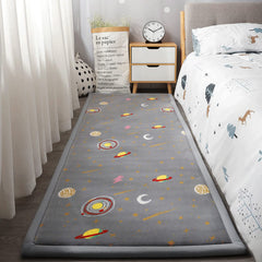 Loartee Coral Velvet Area Rug astral gray tone complements living rooms and nurseries.
