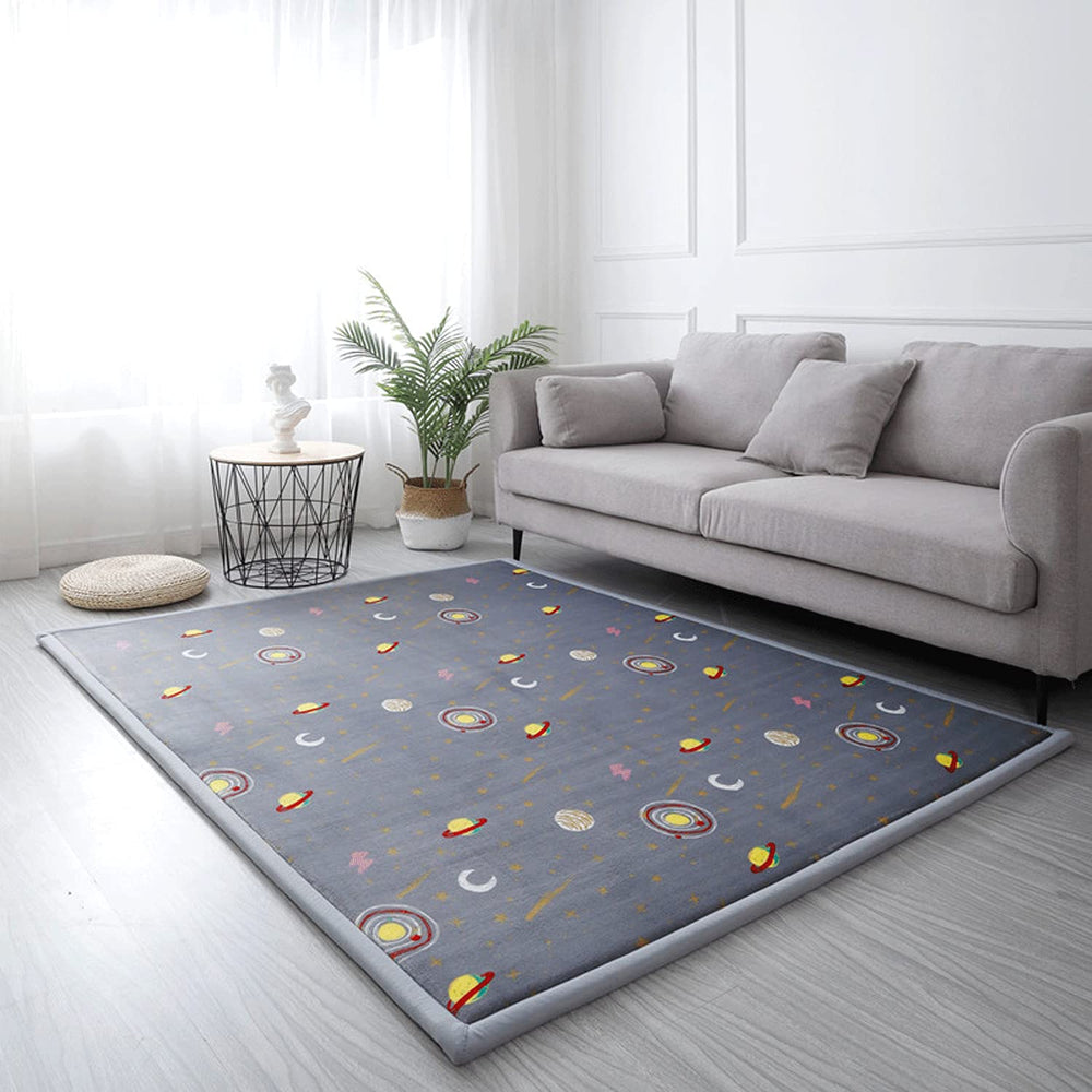 Loartee Coral Velvet Area Rug living room layout enhances cozy family time.