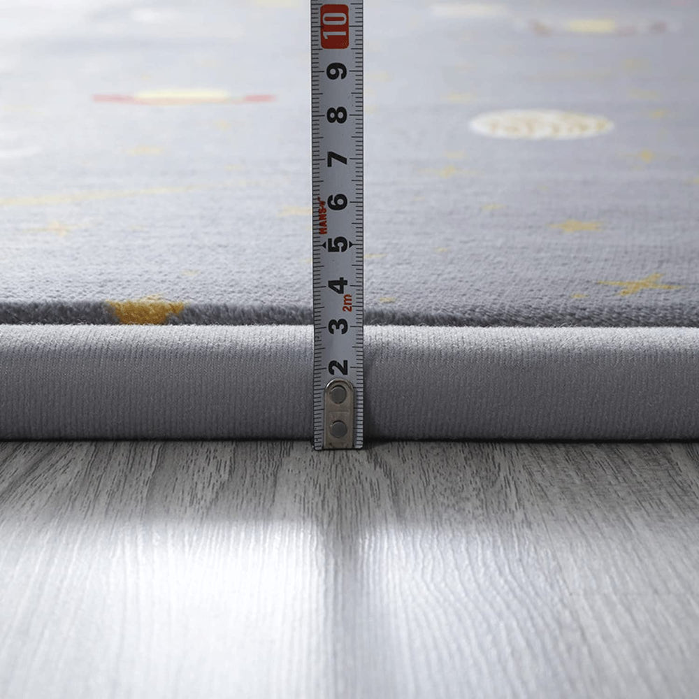 Loartee Coral Velvet Area Rug memory foam layer cushions minor tumbles during crawling.