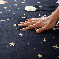 Loartee Coral Velvet Area Rug memory-foam pile cushions toddlers during crawl time.