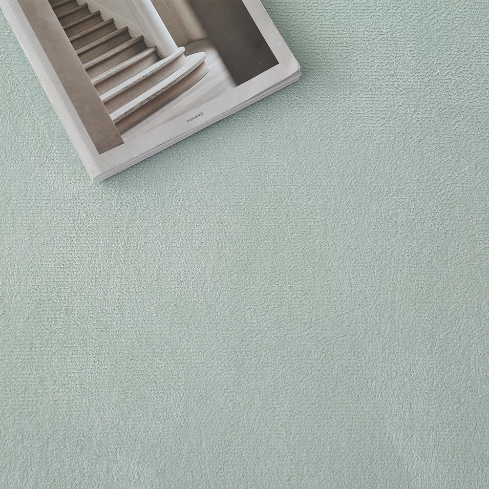 Loartee Coral Velvet Crawling Rug light green care and maintenance guidance