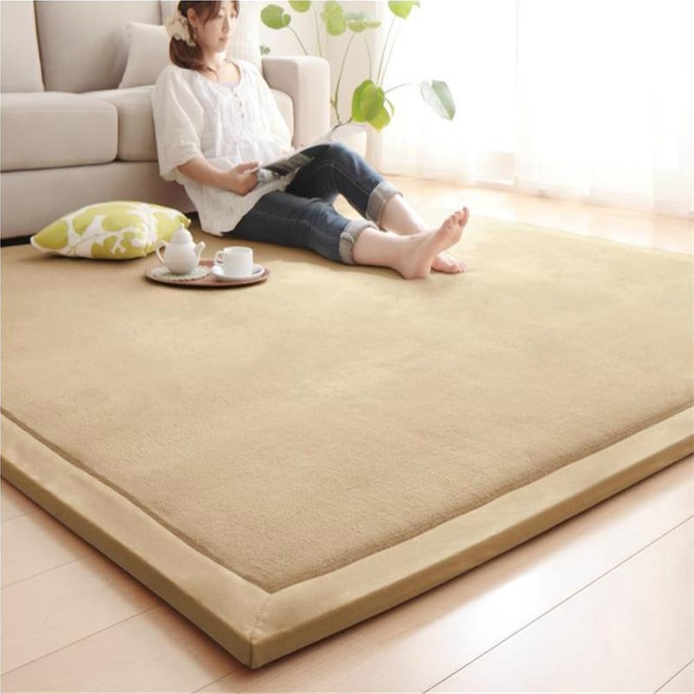 Loartee Nursery Rug coral velvet play-area image illustrating shared toy time