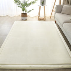 Loartee soft coral velvet texture highlights plush surface for floor play.