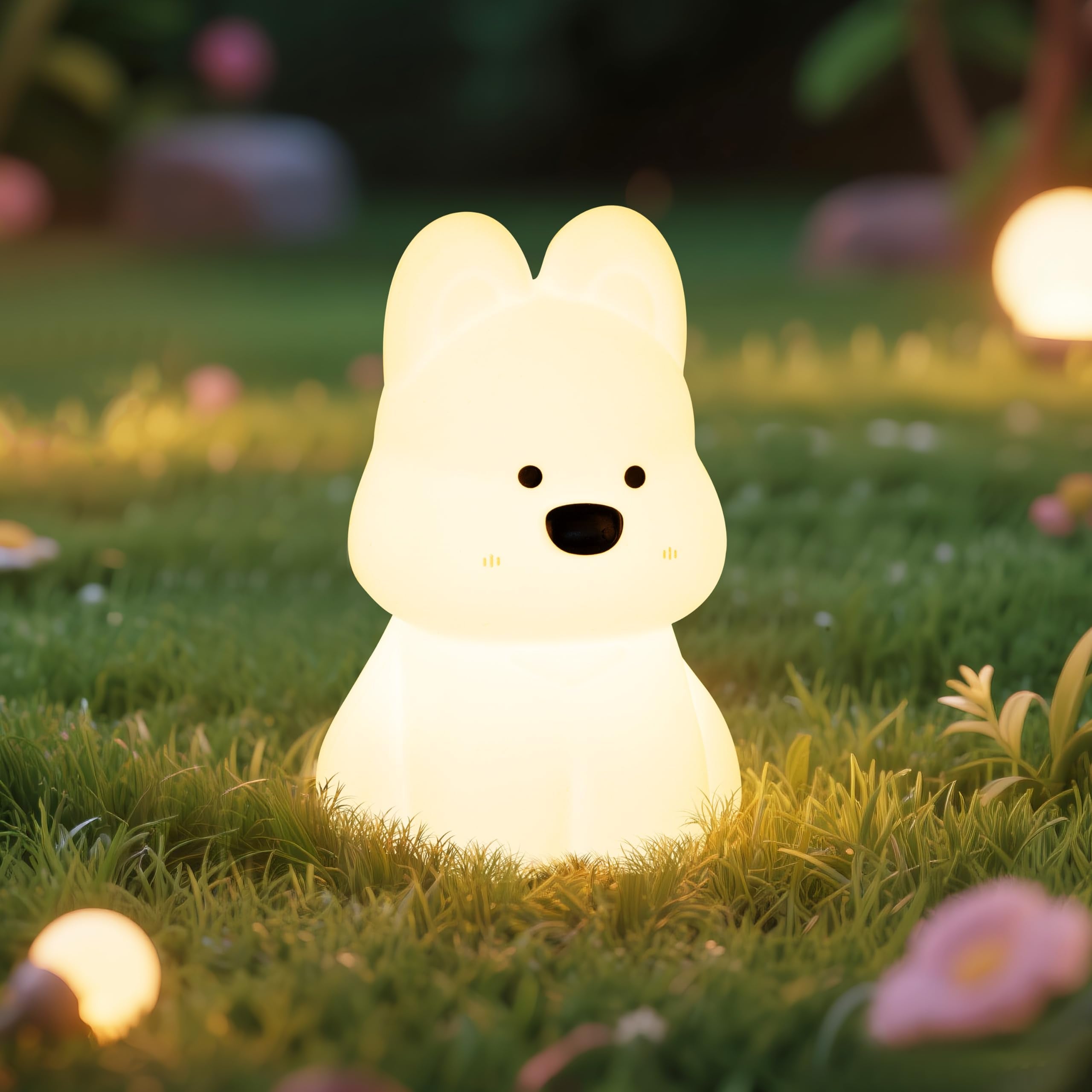 loatme Night Light for Kids dog figurine glows softly for bedtime