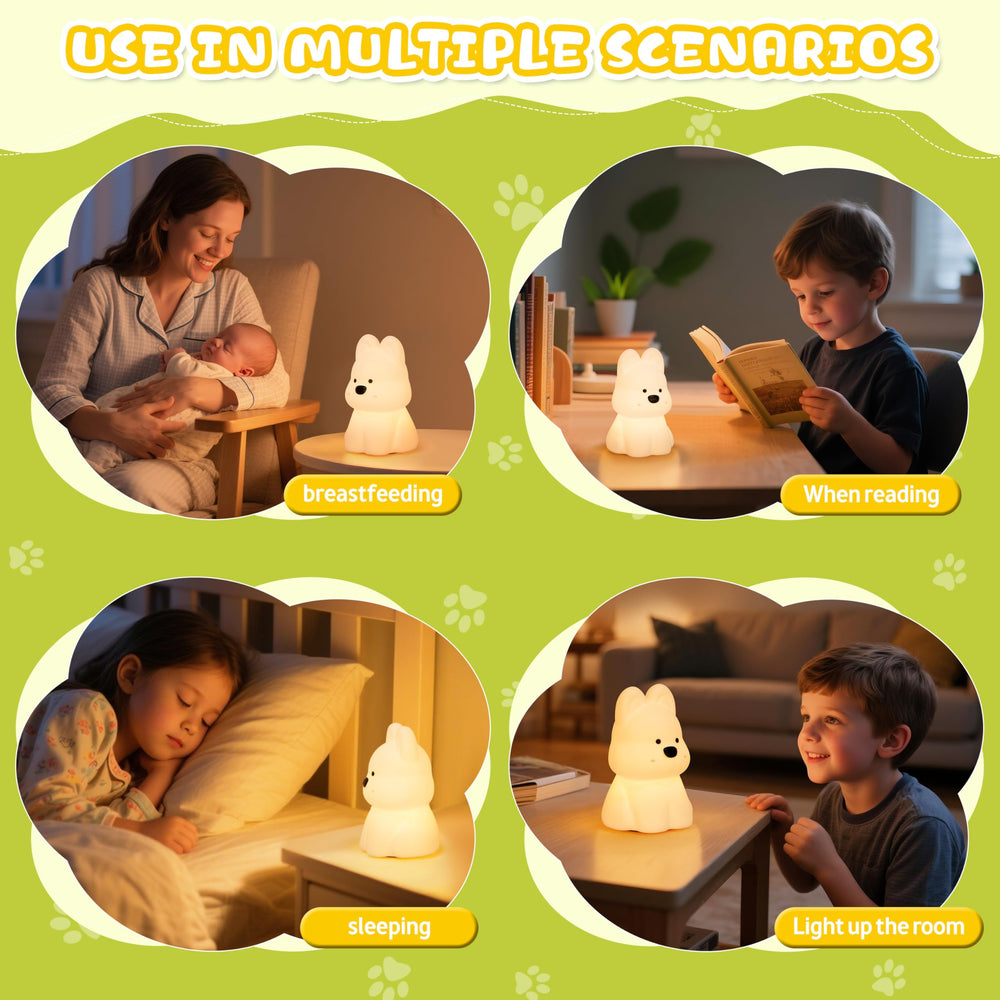 loatme Night Light for Kids soft silicone surface feels gentle in tiny hands