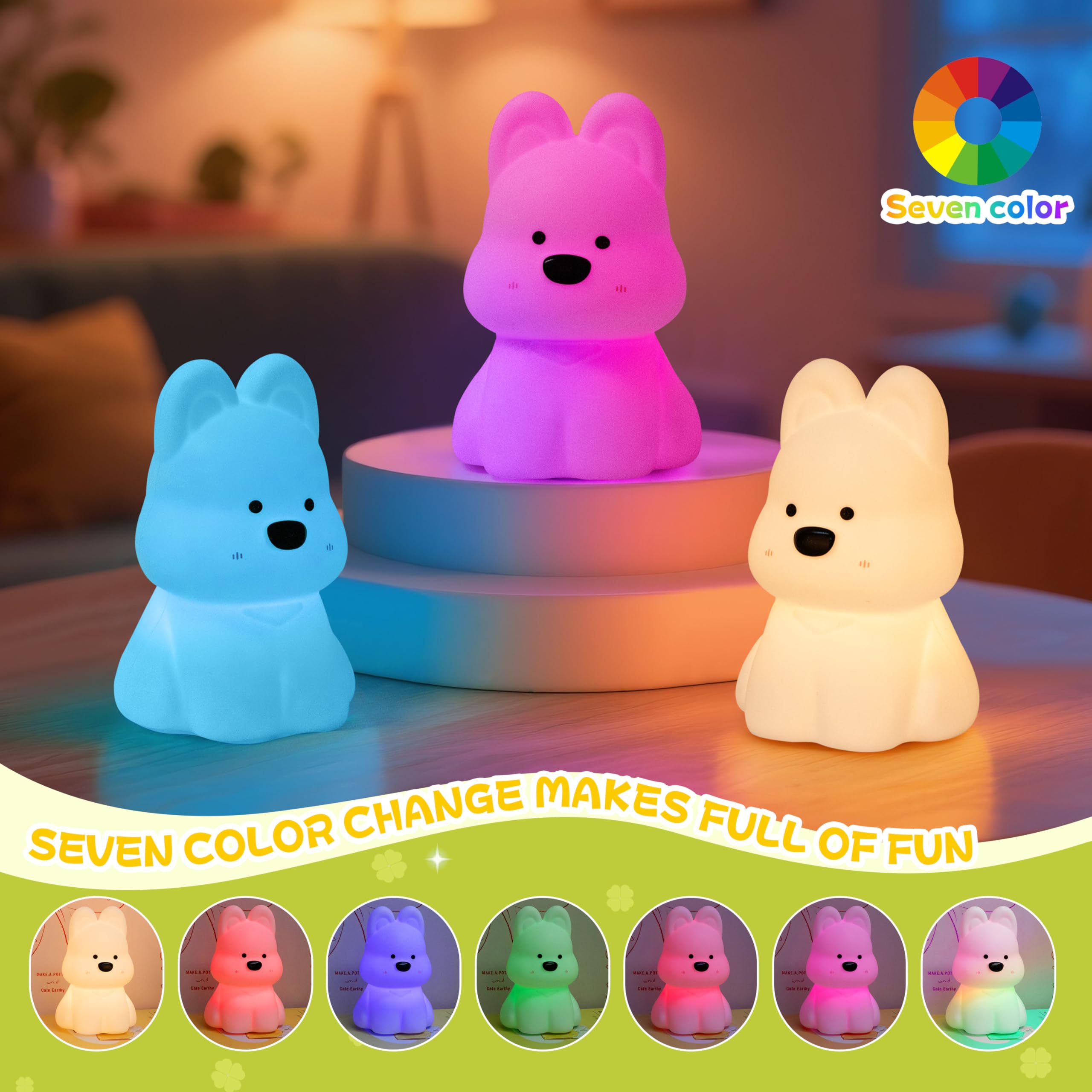 loatme Night Light for Kids warm, glare-free glow for safe use