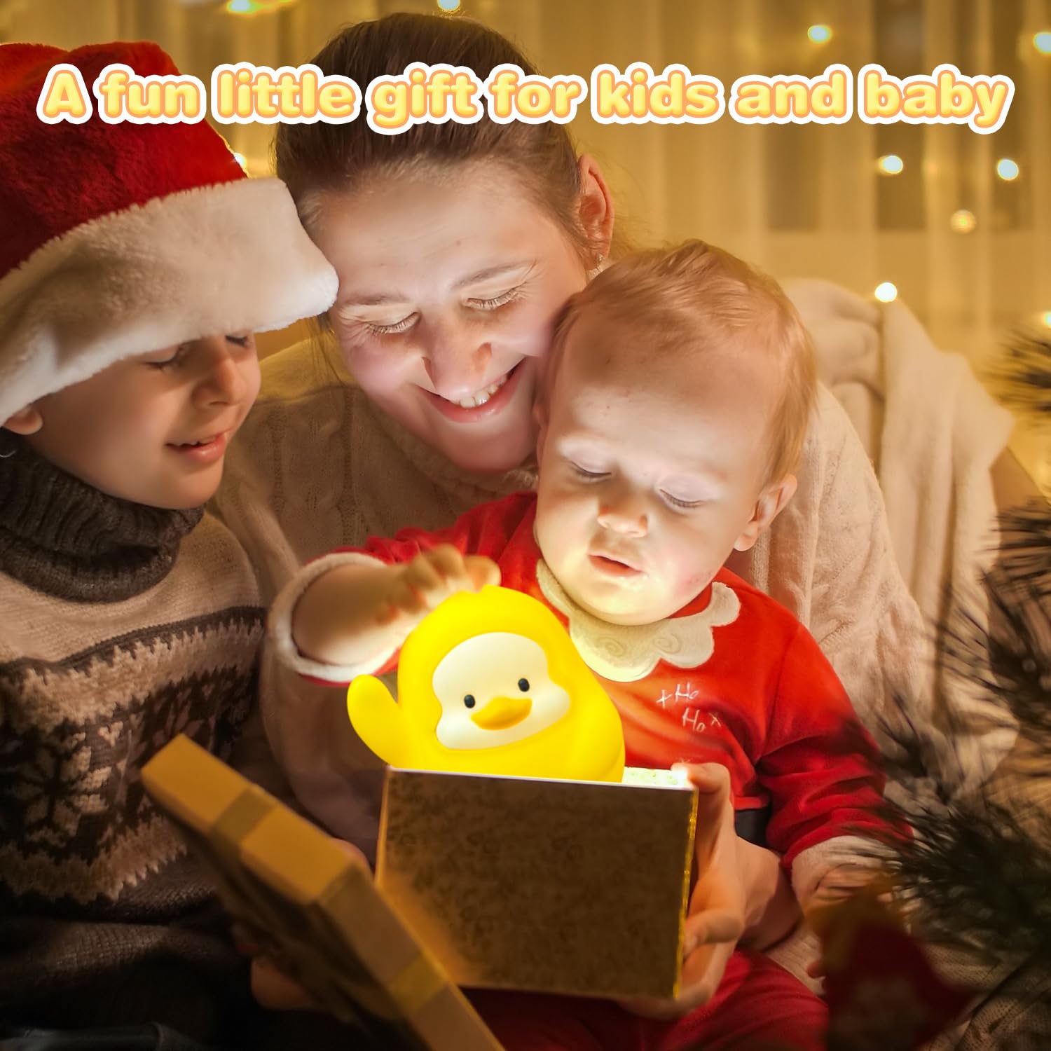 loatme night light kids yellow duck portable cordless design for travel