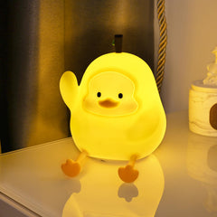 loatme night light kids yellow duck soft silicone glow for bedtime
