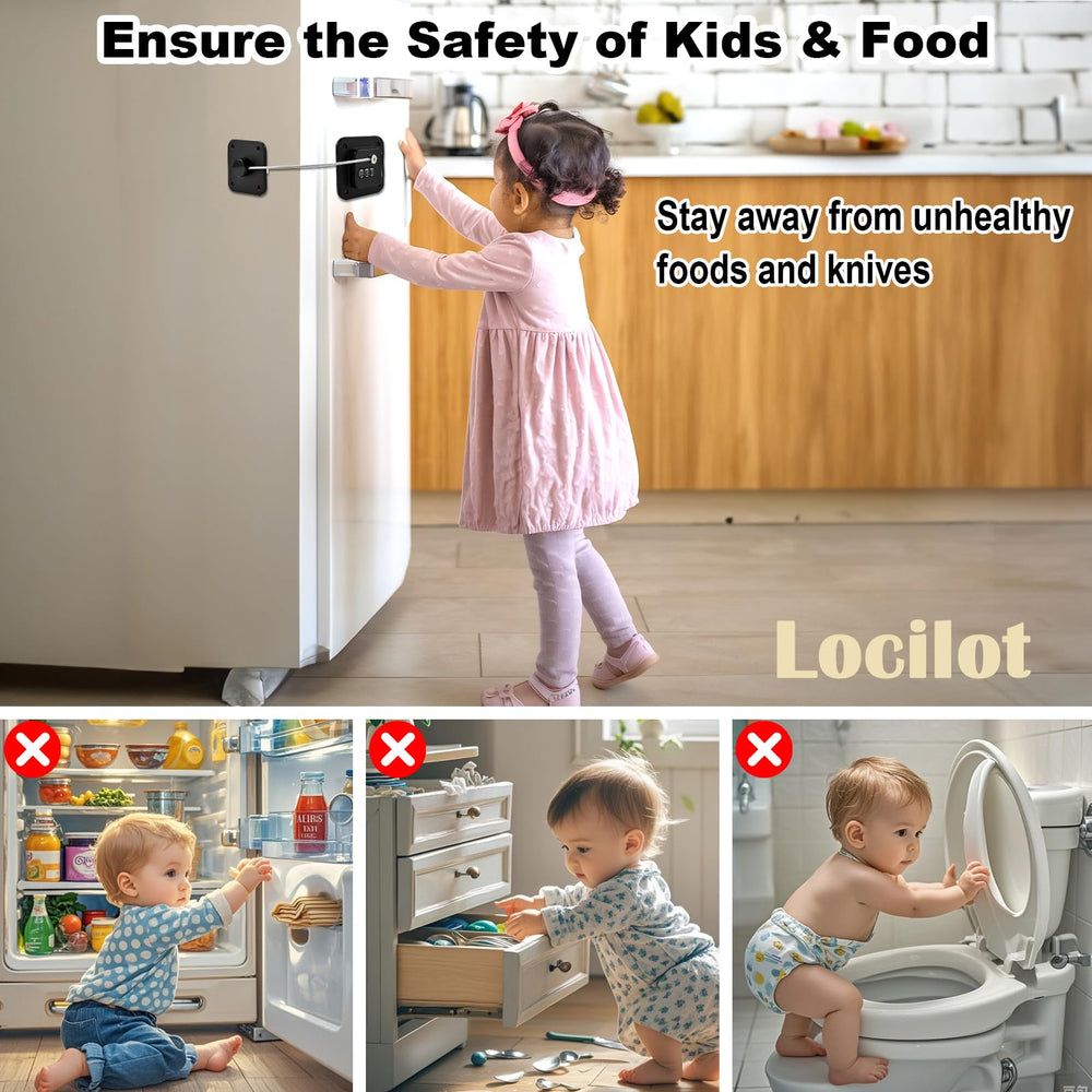 Locilot fridge lock password reset tool shown for quick 3-digit code changes.