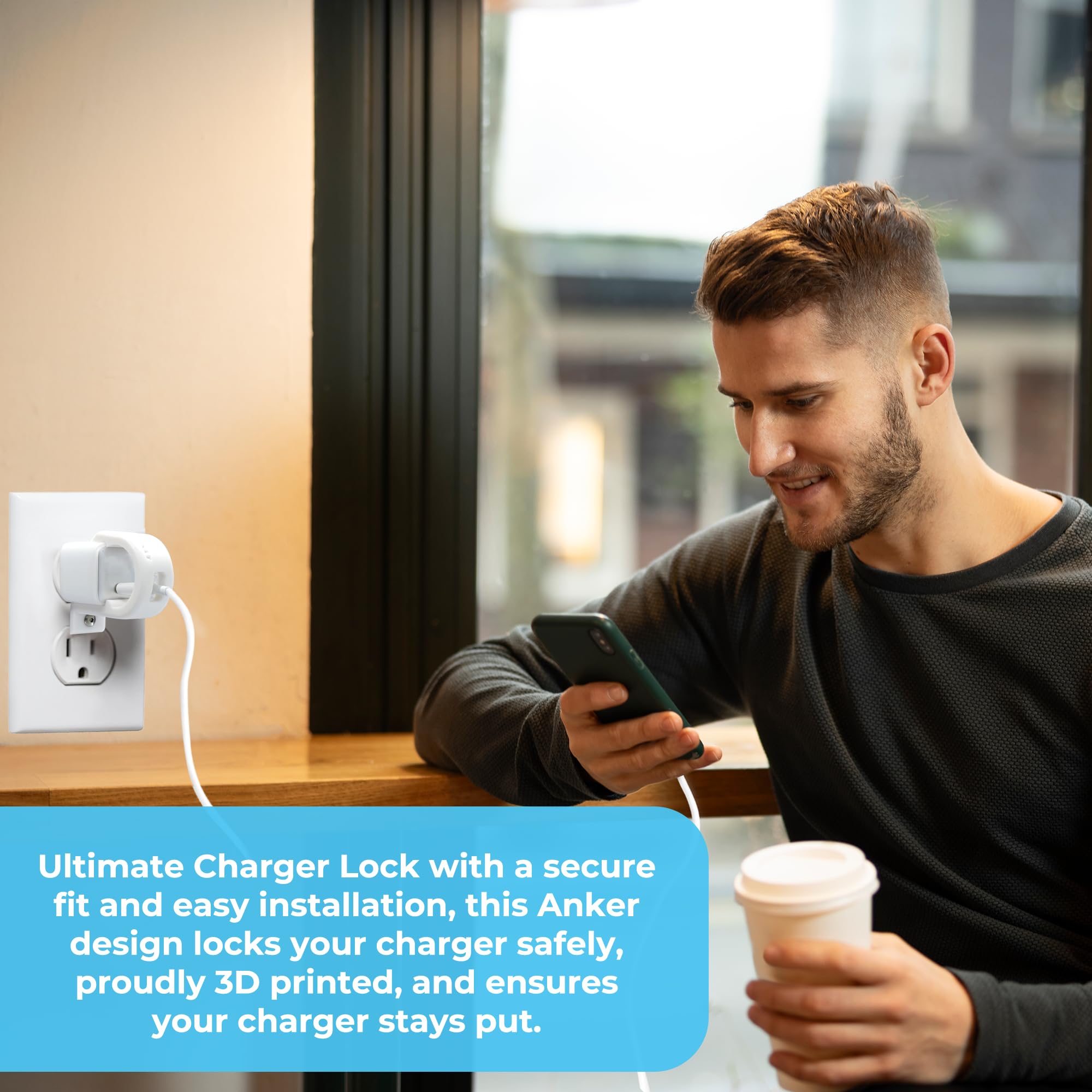 Lock Socket Charger Lock Original fits Decora and standard outlets for versatile use