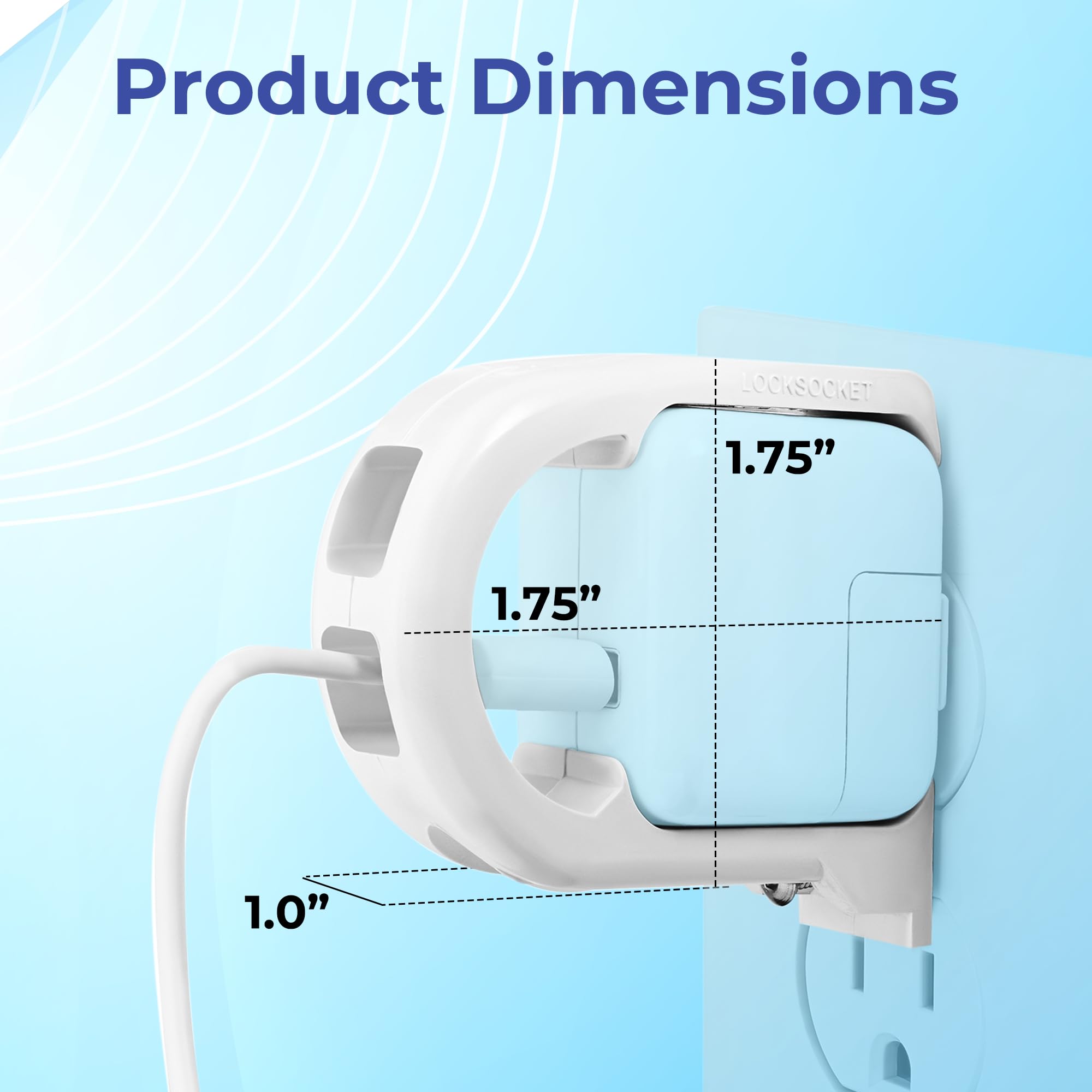 LOCK SOCKET sleek-design image shows discreet charger lock blending with décor