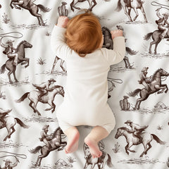 Locobird western baby blanket 30x40 inches fits swaddling and stroller rides.
