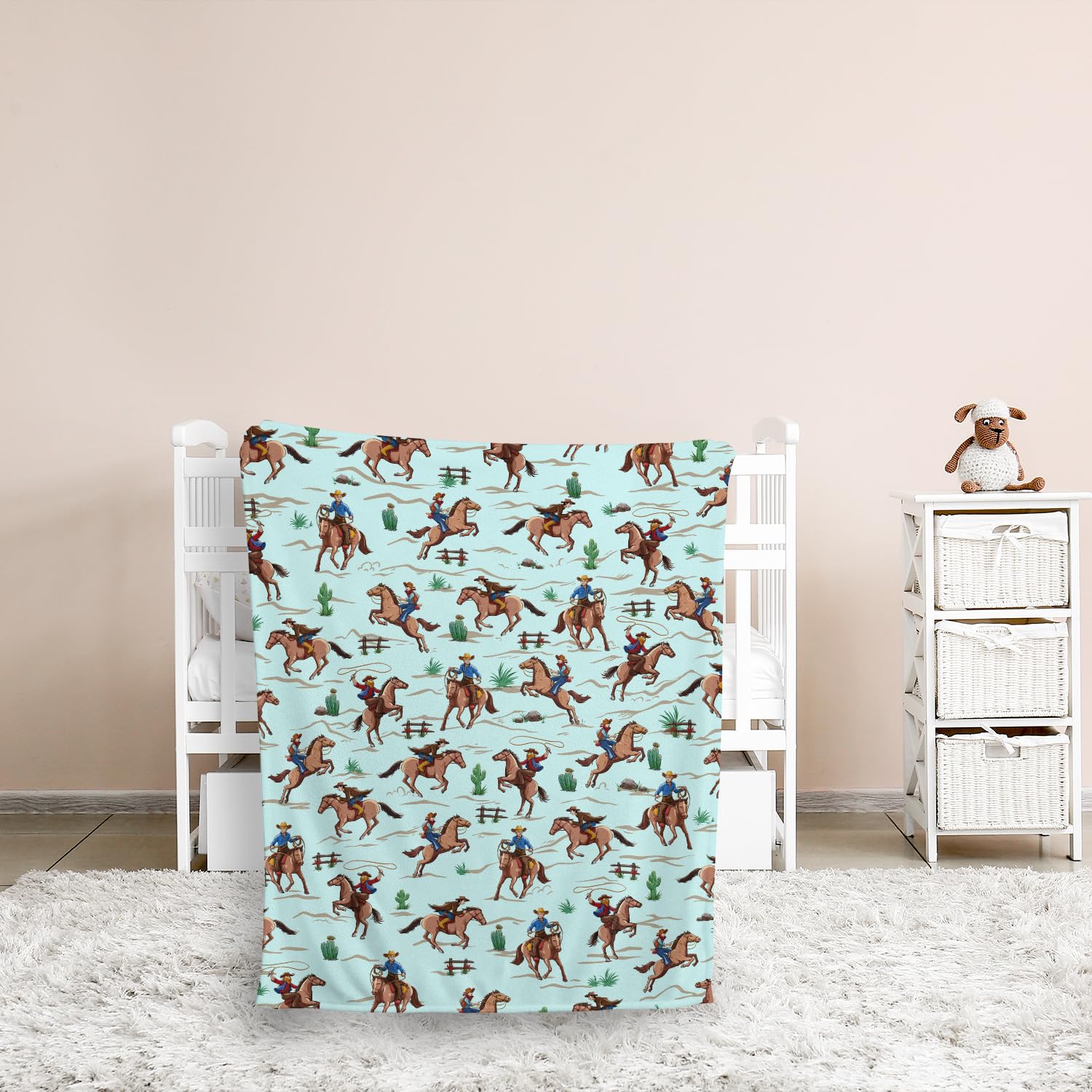 Locobird Western Baby Blanket gift ready; perfect present for baby showers