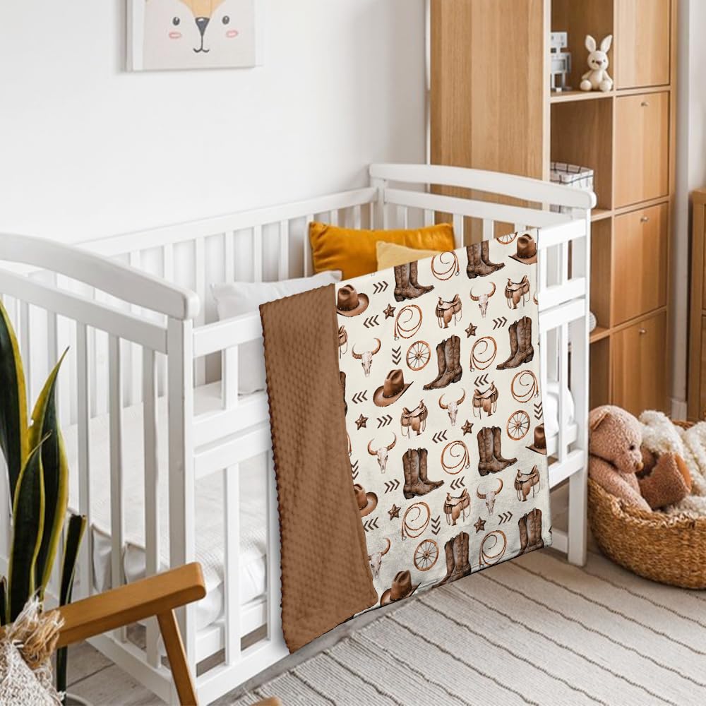 Locobird Western blanket enhances nursery decor while keeping baby snug