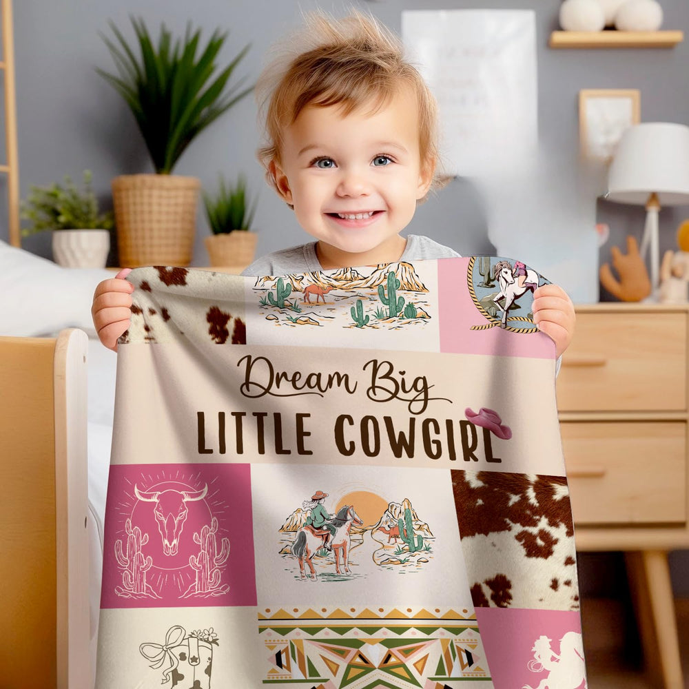 Locobird Western Blanket swaddling use demonstrates versatility for baby cuddling.